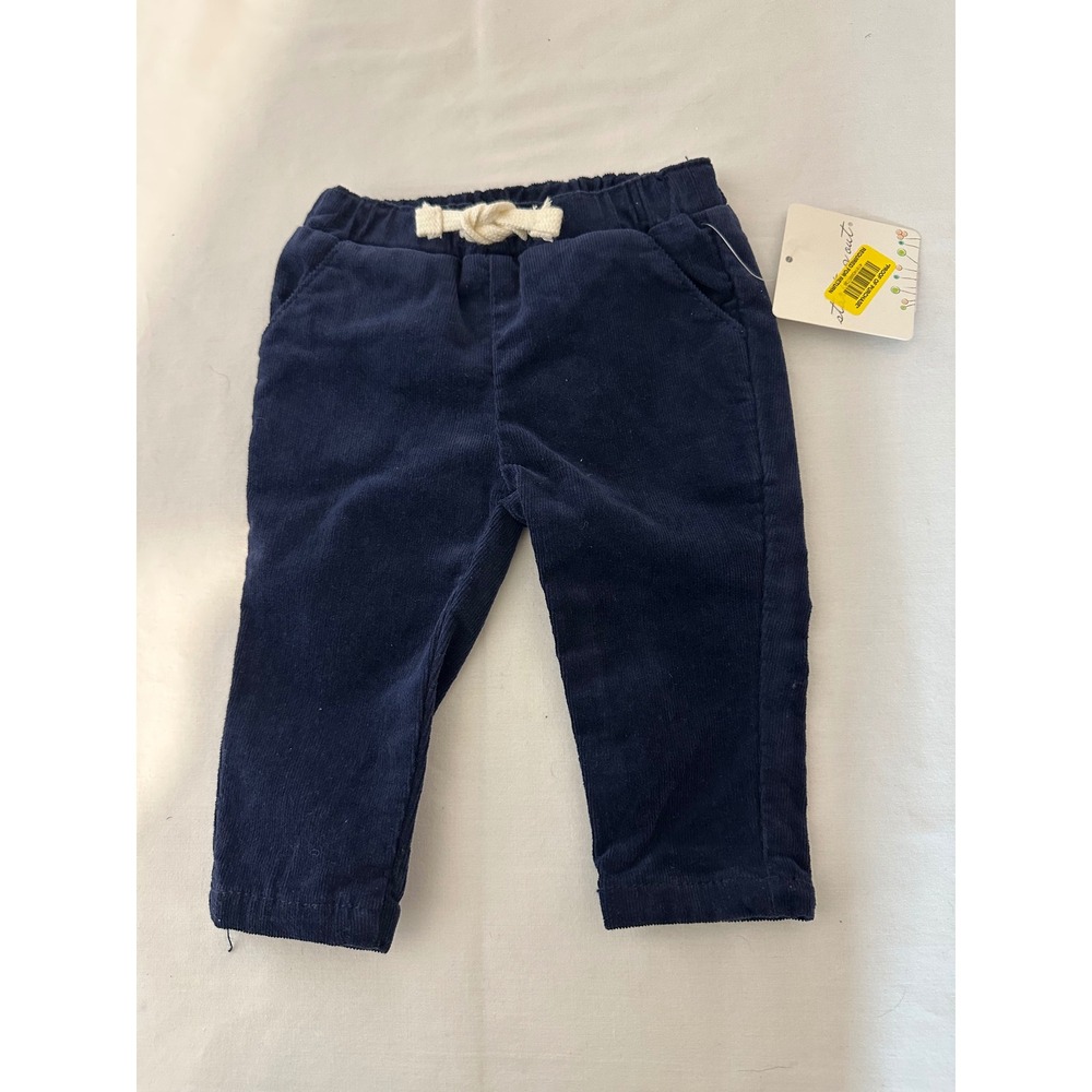 Starting Out Baby Navy Blue Corduroy Stretch Pants 3M F24PI491A